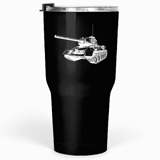 Tank T34 reverse - white Tumblers 30 Oz