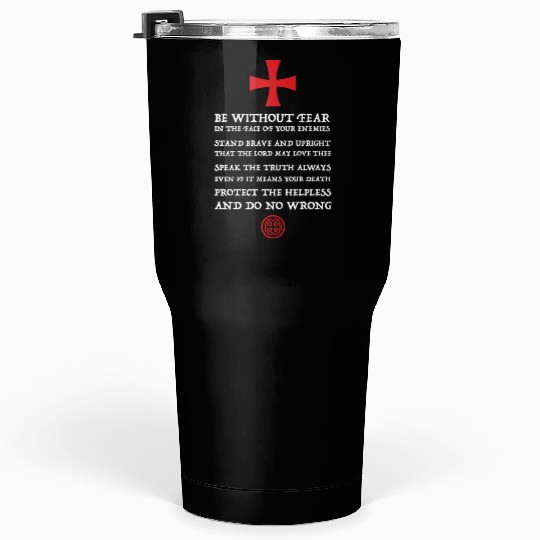 Crusader Knight Knights Templar Code Holy Cross Tumblers 30 Oz