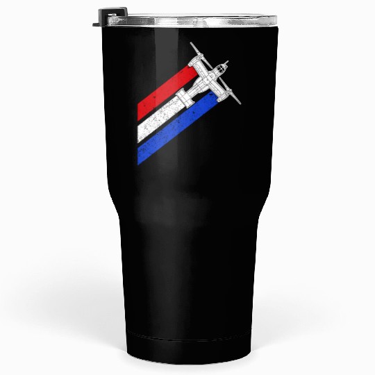 V-22 Osprey Helicopter Red White Blue Contrails Tumblers 30 Oz