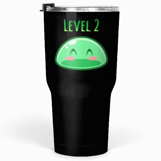 Cute Green Dungeon Slime Monster Weird Anime Tumblers 30 Oz