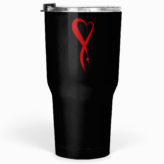 Heart bleeding, hand drawn Tumblers 30 Oz