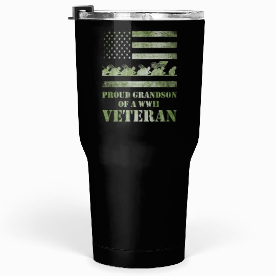 World War 2 Ii 80th Anniversary Proud Grandson Of Tumblers 30 Oz
