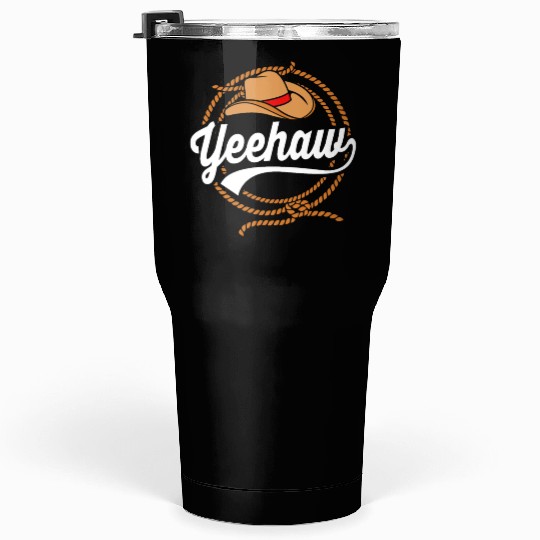 Yeehaw Cowboy Western For Men Bull Riding Rodeo Tumblers 30 Oz