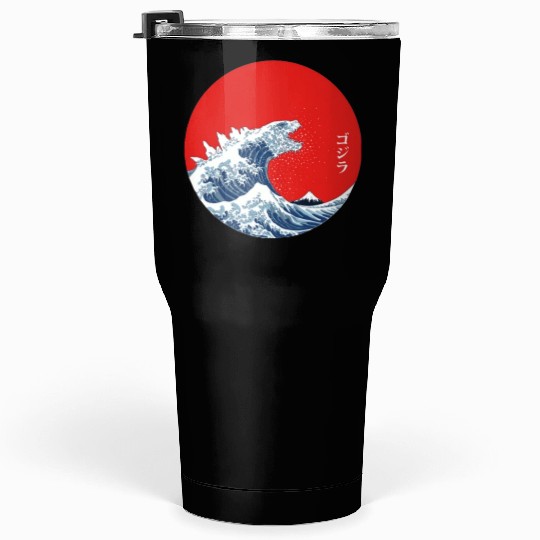 Great Wave Off Kanagawa Circle Tumblers 30 Oz