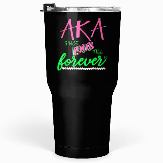 AKA Sorority Alpha Kappa Pink And Green Twenty Pea Tumblers 30 Oz