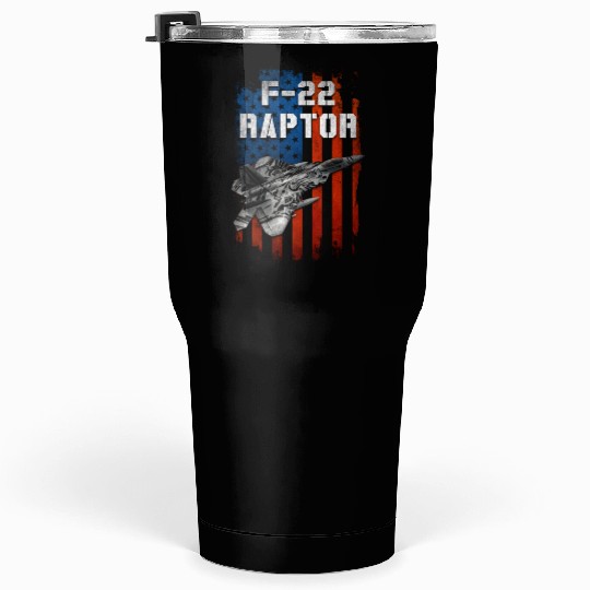 F22 Raptor Aircraft Army US Airborne Tumblers 30 Oz