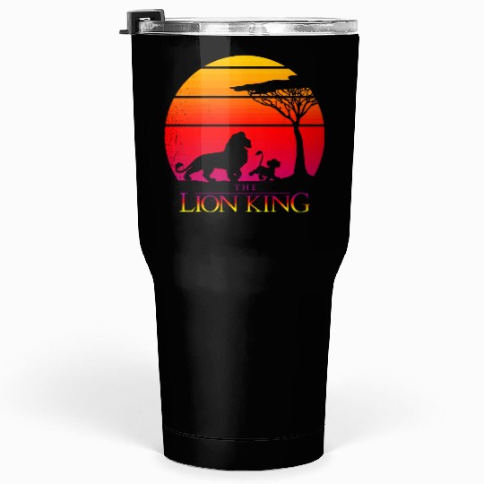 Disney Lion King Vintage Sunset Logo Graphic Tumblers 30 Oz