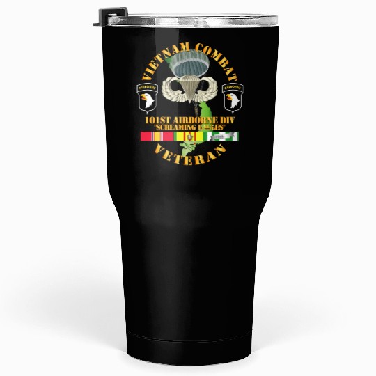 Army Vietnam Combat Veteran w 101st Airborne Div S Tumblers 30 Oz