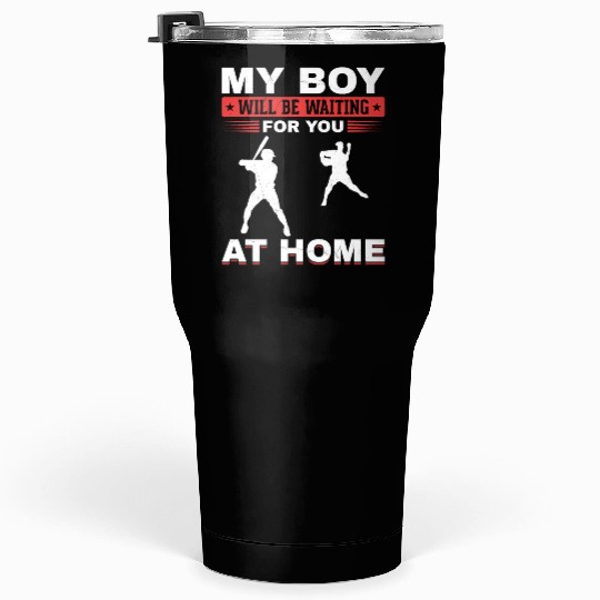 Son Baseball Catcher Pitcher Batter Dad Mom Tumblers 30 Oz