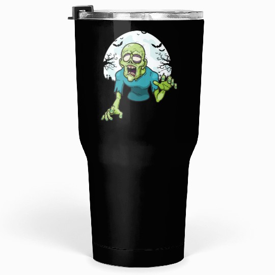 Creepy Scary Zombie Cute Adorable Halloween Zombie Tumblers 30 Oz
