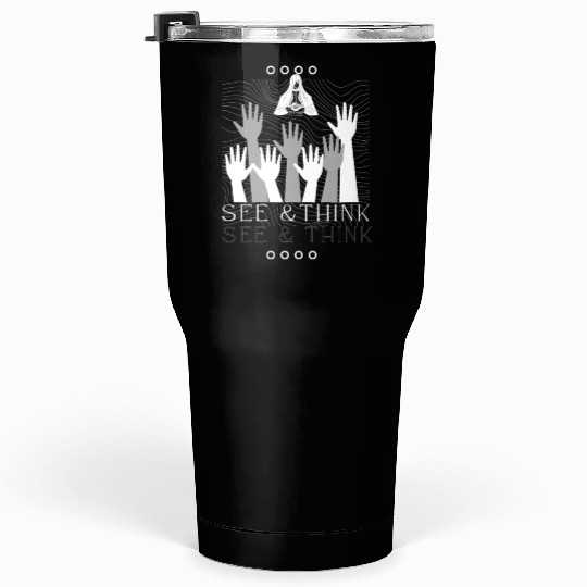 Gray White Simple Spooky Typography Tumblers 30 Oz