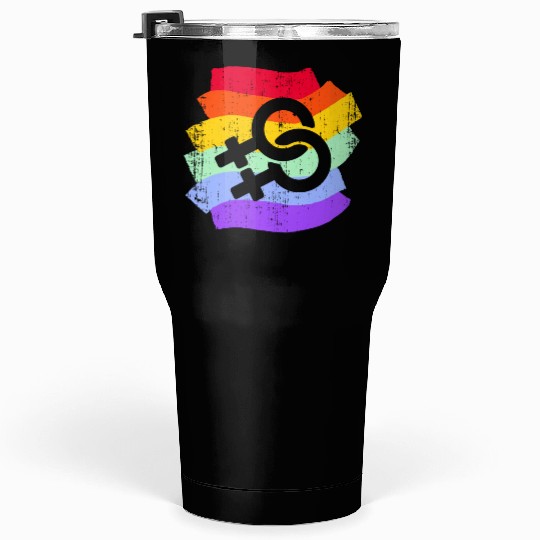 LGBT LGBTQ Rainbow Flag Women Tumblers 30 Oz
