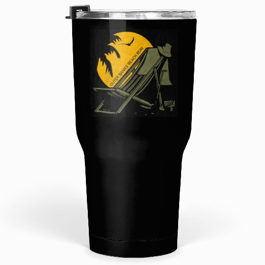 OBX Beach B OBX Army Green Black Vintage Tumblers 30 Oz