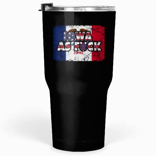 America US Flag State Flag Iowa Tumblers 30 Oz