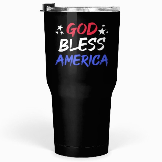 Patriotic USA God Bless America Tumblers 30 Oz