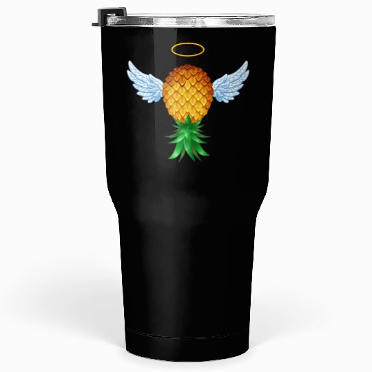 Cute Swinger Upside Down Pineapple Angel Wings Tumblers 30 Oz