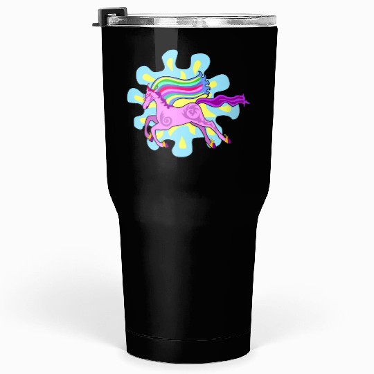 Dream Rainbow Magic Horse Tumblers 30 Oz