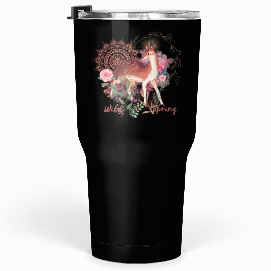 Sweet Deer In Wild Spring - 3 Tumblers 30 Oz