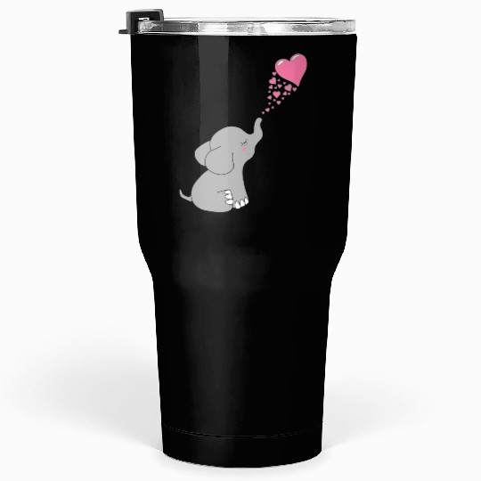Grey Elephant with love Tumblers 30 Oz
