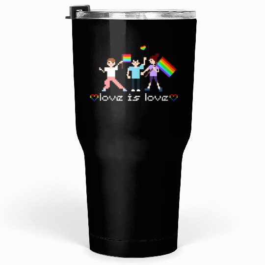 Pride Pixel, perfect for LGBT community Tumblers 30 Oz