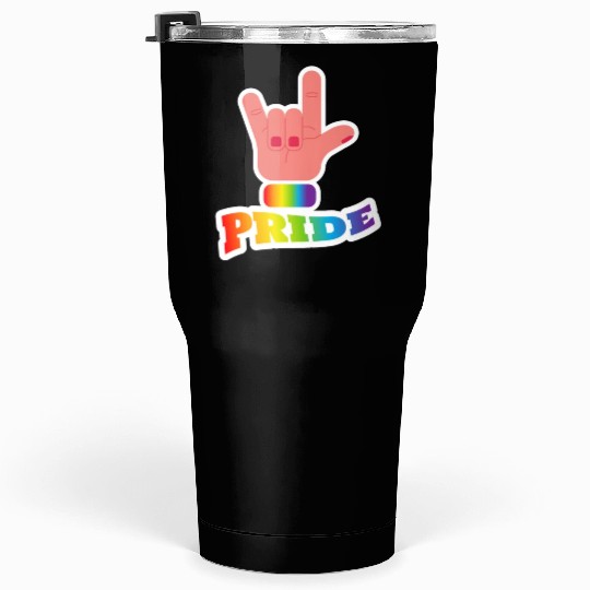 Pride flag hand - Pride quote lgbt community Tumblers 30 Oz