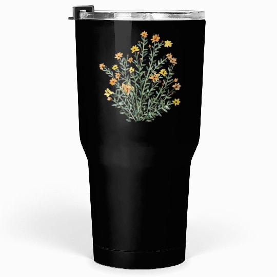 yellow floral sun flower Tumblers 30 Oz