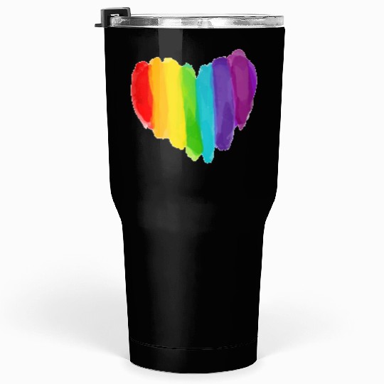 Pride Rainbow Heart Tumblers 30 Oz