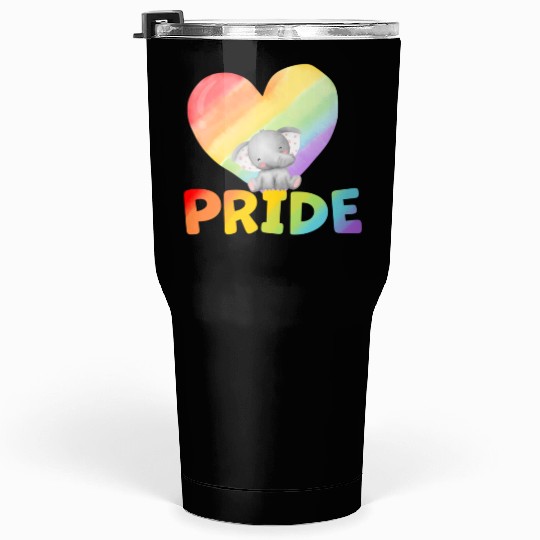 cute love pride elephant Tumblers 30 Oz