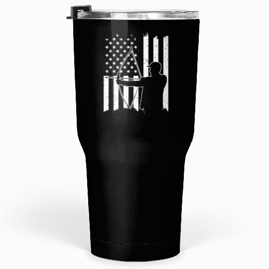 Patriotic Traditional Archery Hunting USA Flag Tumblers 30 Oz