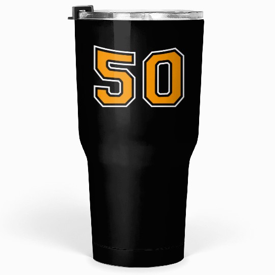Number 50 Orange Tumblers 30 Oz