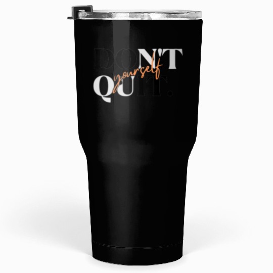 Black Orange Simple Typography Tumblers 30 Oz