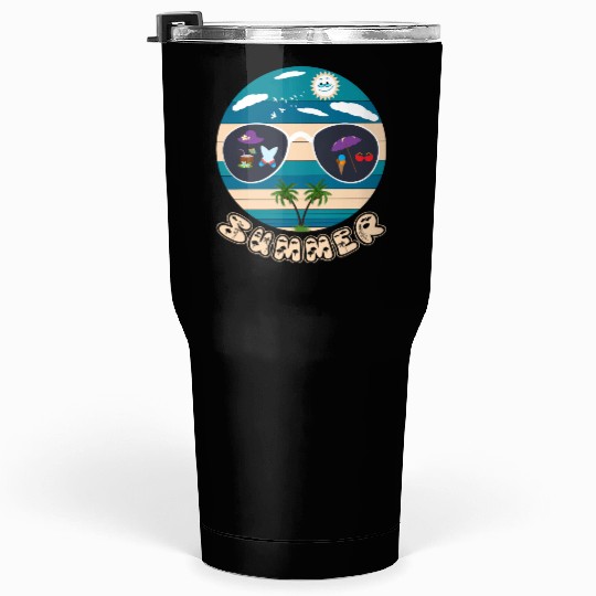 Funny summer design, beautiful illustration for su Tumblers 30 Oz