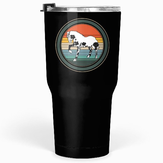 Floral Horse Tumblers 30 Oz, Horse Flower Lover Gift