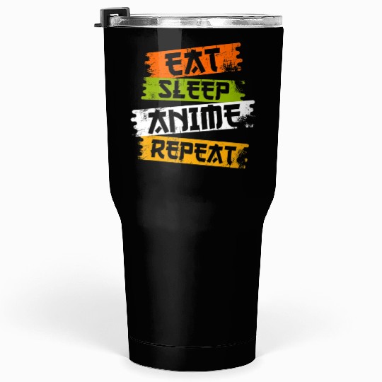 Eat Sleep Anime Repeat Japanese Manga Japan Lover Tumblers 30 Oz
