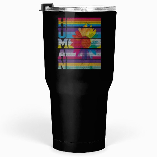 Human and Sunflower Pride Tumblers 30 Oz