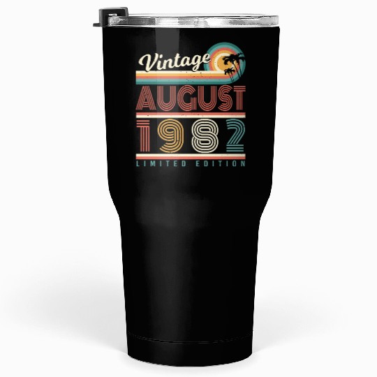 40th Birthday August 1982 Tumblers 30 Oz