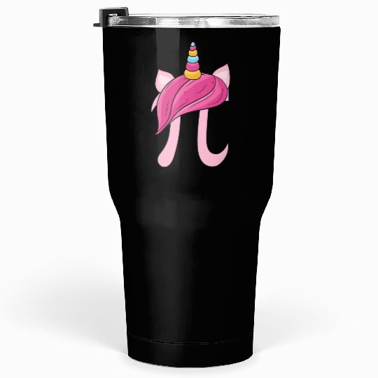 Cute Unicorn Face Pi Day Design Girls Math Geek Pi Tumblers 30 Oz