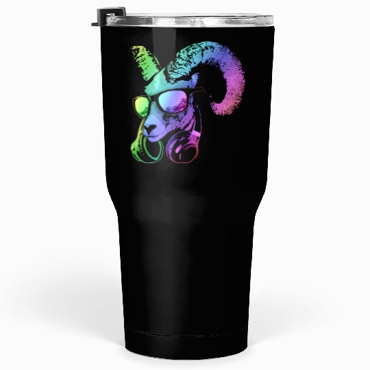 DJ GOAT Cool and Funny Music Animal with Tumblers 30 Oz