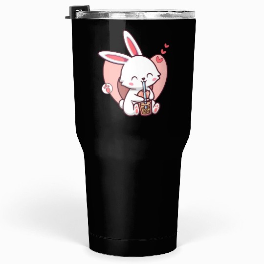 Kawaii Dog Loves Tumblers 30 Oz Boba Tea Bubble Tea Anime