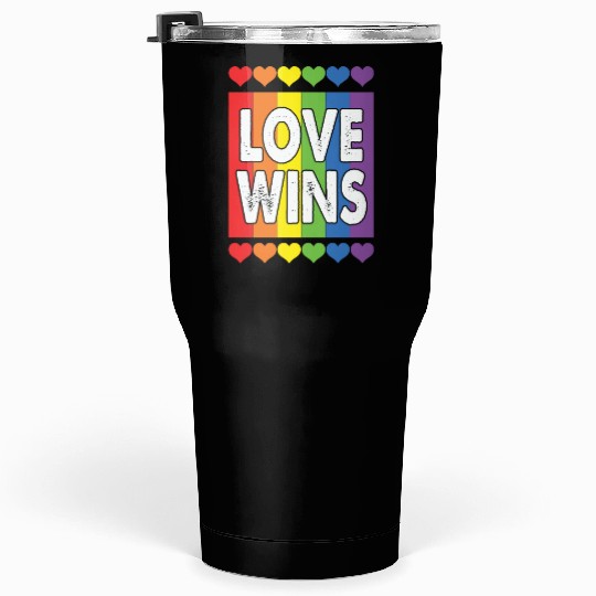 LBGT Flag Gay Pride Human Love Wins Tumblers 30 Oz