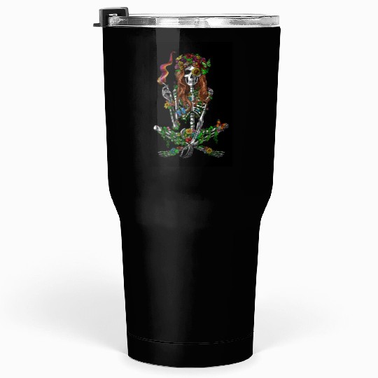 Psychedelic Hippie Skeleton Tumblers 30 Oz