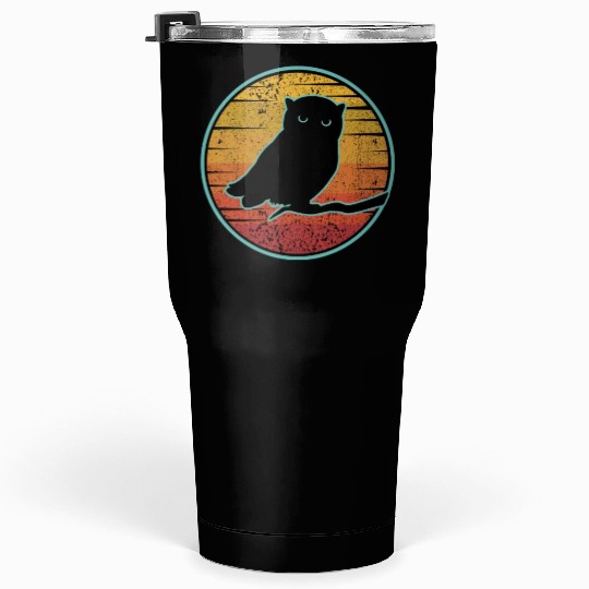 Cute Black Owl Tumblers 30 Oz