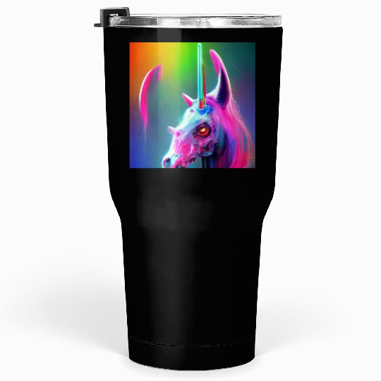 Heavy metal rainbow ultra unicorn Tumblers 30 Oz