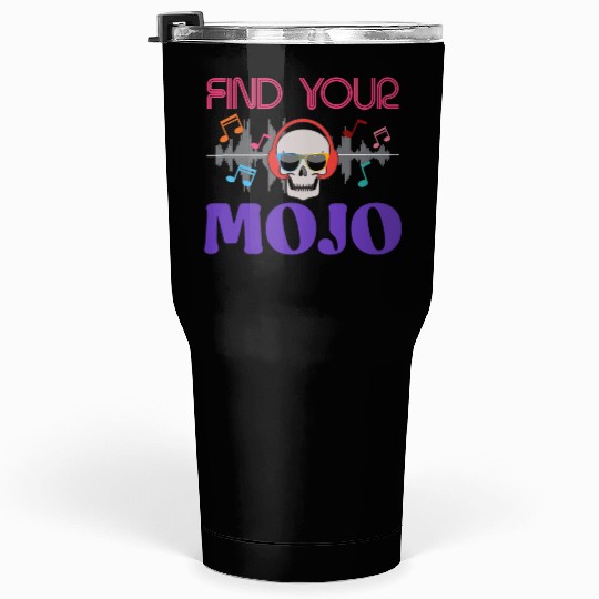 Find Your Mojo Colorful Violet Pink Retro Font Tumblers 30 Oz