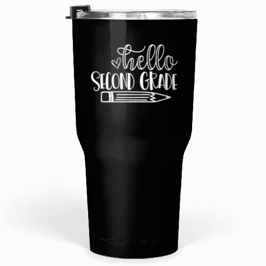 Back to School Hello Second Grade Student Teacher Tumblers 30 Oz