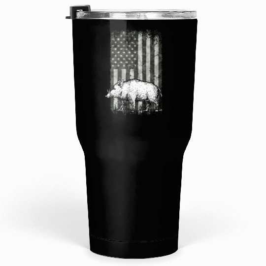 Patriotic Wild Boar Hunting Season For Hog Tumblers 30 Oz