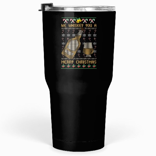 We Whiskey You A Merry Christmas Tumblers 30 Oz