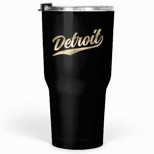 Detroit Michigan Cool Retro 1970S Vintage Tumblers 30 Oz