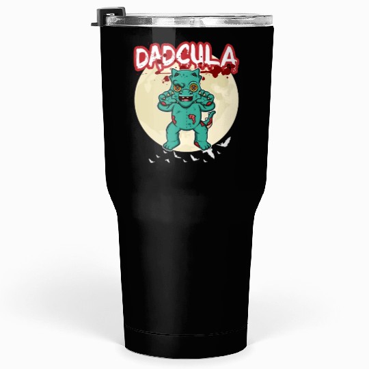 Dadcula Dracula Vampire Dad Funny Halloween Party Tumblers 30 Oz