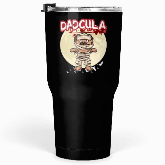Dadcula Dracula Vampire Dad Funny Halloween Party Tumblers 30 Oz